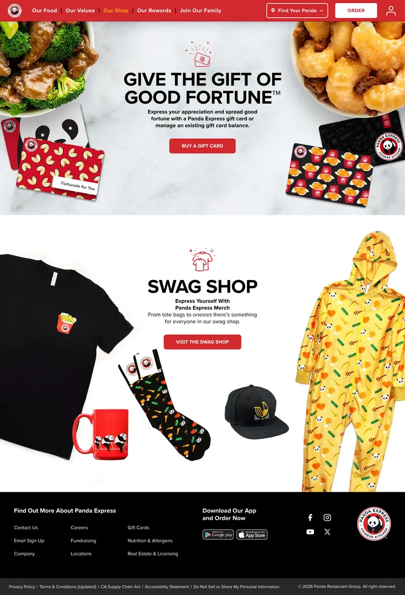 Our Shop — pandaexpress.com